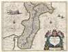 1646 Blaeu Map of Calabria, Italy