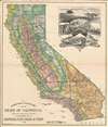 Geographical and Climatic Map of the State of California. - Main View Thumbnail