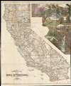 1893 H. S. Crocker Map of California w/ Wine Making Vignette