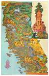 1973 Millsap Pictorial Map of California