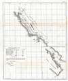 1847 Army Adjutant's Office Map of the California Coastline and its Army Forts