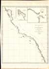 1799 Vancouver Map of the California Coast w/ San Francisco and San Diego