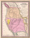 1849 Mitchell Map of California and Oregon, with Gold Region