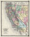 1874 Warner and Beers Map of California and Nevada