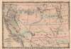 1863 Johnson Map of California, New Mexico, Arizona, Utah, and Colorado