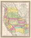 1854 Mitchell Map of California, Oregon, Washington, Utah and New Mexico