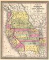 1854 Mitchell Map of California, Oregon, Washington, Utah, and New Mexico