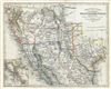 1852 Meyer Map of Texas and California w/California Gold Region and Texas at its Largest