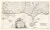 1753 Jefferys Map of Callao (Lima), Peru and Chart of Adjacent Coastline