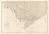 1880 Depot de la Marine Map of Cambodia - Bankgok to Saigon