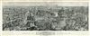 1894 Brewer Map or Panoramic View of Cambridge, England