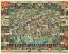 1948 Lee Pictorial Map of Cambridge, England