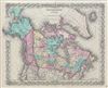 1856 Colton Map of Canada or the British Possessions in North America