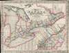 1854 Ensign, Bridgman, and Fanning Pocket Map of Canada