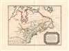1656 Sanson Map of Canada and the Great Lakes