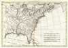 1778 Bonne Map of Louisiana and the British Colonies in North America