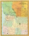 1931 National Development Bureau Road Map of Western Canada and the U.S.