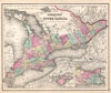 1857 Colton Map of Ontario, Canada