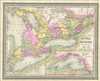1849 Mitchell Map of Ontario, Upper Canada or Canada West