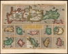 1584 Ortelius Map of Crete (Candia) and 10 Greek Islands