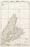 1905 Depot de la Marine Nautical Chart or Maritime Map of Cape Breton Island