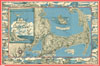 1945 Miller Map of Cape  Cod, Massachusetts