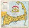 1951 Miller Pictorial Map of Cape Cod