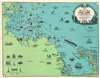 1944 Snow Pictorial Map of Boston Bay and Cape Cod
