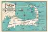 1946 Pictorial Map of Cape Cod, Massachusetts