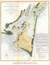 1853 U.S. Coast Survey Map of Cape Fear, North Carolina