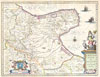 1630 Blaeu Map of Capitanata ( Foggia ), Italy