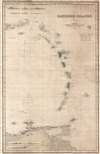1873 Imray Blueback Chart or Map of the Lesser Antilles (West Indies)