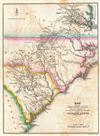 1832 Marshall Map of Virginia, North Carolina and South Carolina