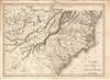 1801 Tardieu Map of the Carolinas, Kentucky, and Tennessee w/ Georgia