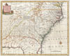 1747 Bowen Map of the Southeastern United States (Carolina, Georgia, Florida)