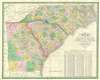 1827 Finely Map of North Carolina, South Carolina and Georgia