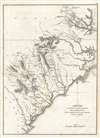 1807 Marshall Revolutioary War Map of South Carolina and North Carolina