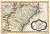 1757 Bellin Map of Carolina and Georgia