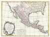 1771 Bonne Map of Mexico (Texas), Louisiana and Florida