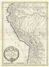 1778 Bonne Map of Peru, Ecuador, Bolivia, and the Western Amazon