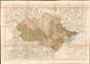 1891 French Bureau Topographique Map of Tonkin, North Vietnam, Indochina