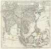 1705 Delisle Map of East Asia (India, China, East Indies, Korea, Japan)