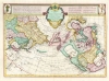 1776 De L'Isle / Santini Map of North America and the Arctic (Sea of the West)