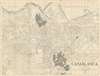 1941 Maroc Presse City Map or Plan of Casablanca, Morocco