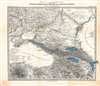 1874 Petermann Mineral Map of the Caucasus Region