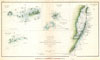 1853 U.S. Coast Survey Map of Key Biscayne Bay, Key West and the Cedar Keys, Florida