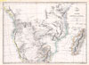 1868 Dispatch / Weller Map of South Central Africa ( Angola, Botswana, Tanzania, etc. )