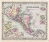 1856 Colton Map of Central America