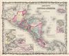 1861 Johnson Map of Central America