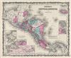 1863 Johnson Map of Central America